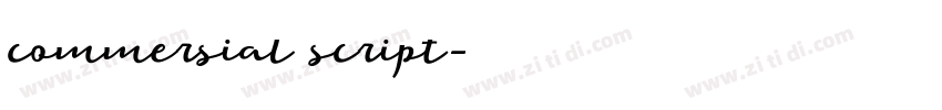 commersial script字体转换